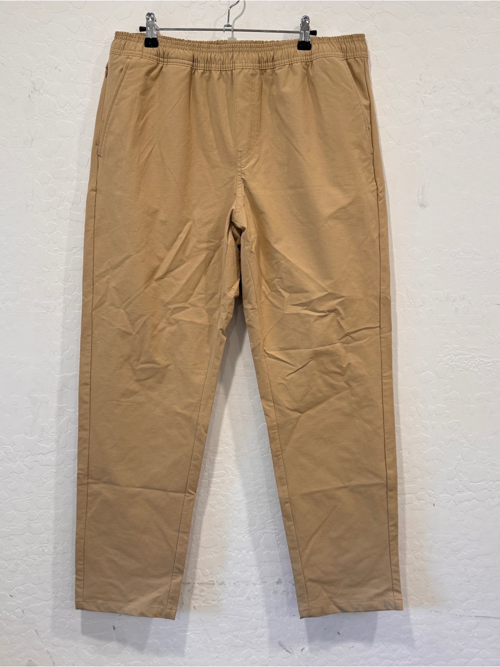 NWT Free Assembly Jogger Pants Men’s Large Tan Elastic Waist Workout Casual